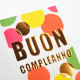Biglietti auguri COMPLEANNO fluo con rame e rilievo 12pz Biglietti auguri COMPLEANNO fluo con rame e rilievo 12pz