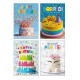 Biglietti Buon Compleanno con Foil Olografico – 12 Pezzi
