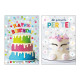 Biglietti Buon Compleanno con Foil Olografico – 12 Pezzi