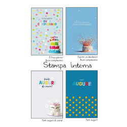 Biglietti Buon Compleanno con Foil Olografico – 12 Pezzi Biglietti Buon Compleanno con Foil Olografico – 12 Pezzi