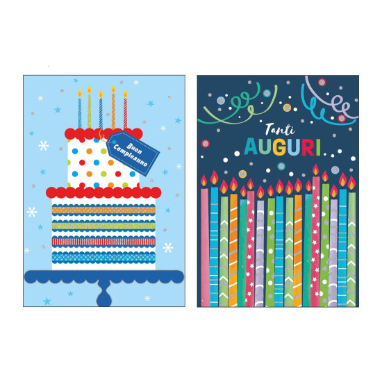 Biglietti Buon Compleanno party con Foil Olografico – 12 Pezzi Biglietti Buon Compleanno party con Foil Olografico – 12 Pezzi