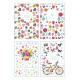 Biglietti auguri COMPLEANNO fiori e farfalle oro e rilievo 12pz Biglietti auguri COMPLEANNO fiori e farfalle oro e rilievo 12pz