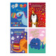Biglietti auguri COMPLEANNO bimbi con foil olografico 12pz