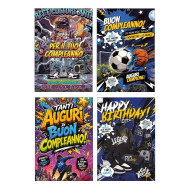 Biglietti Buon Compleanno con Foil Glitter Iridescente – 12 Pezzi
