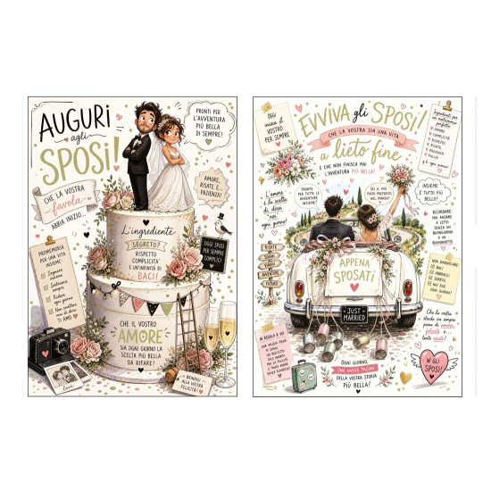 Biglietti Matrimonio con Foil Oro 12 Pezzi Biglietti Matrimonio con Foil Oro 12 Pezzi
