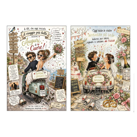 Biglietti Matrimonio con Foil Oro 12 Pezzi Biglietti Matrimonio con Foil Oro 12 Pezzi