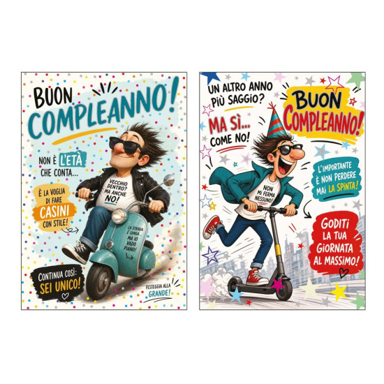 Biglietti Buon Compleanno con Foil Olografico – 12 Pezzi Biglietti Buon Compleanno con Foil Olografico – 12 Pezzi