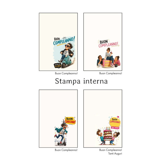 Biglietti Buon Compleanno con Foil Olografico – 12 Pezzi Biglietti Buon Compleanno con Foil Olografico – 12 Pezzi