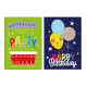 Biglietti auguri COMPLEANNO olografico 12pz