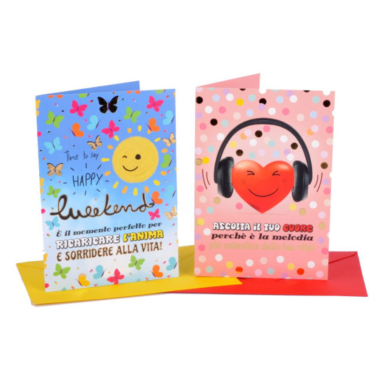 Biglietti frasi LIFE STYLE 12pz