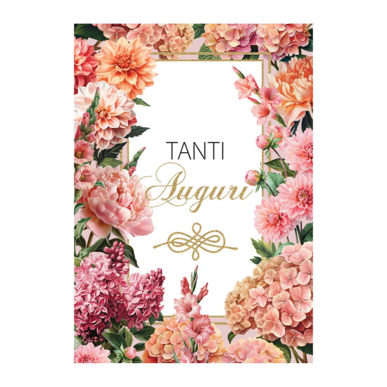 Biglietti auguri COMPLEANNO fiori 12pz Biglietti auguri COMPLEANNO fiori 12pz