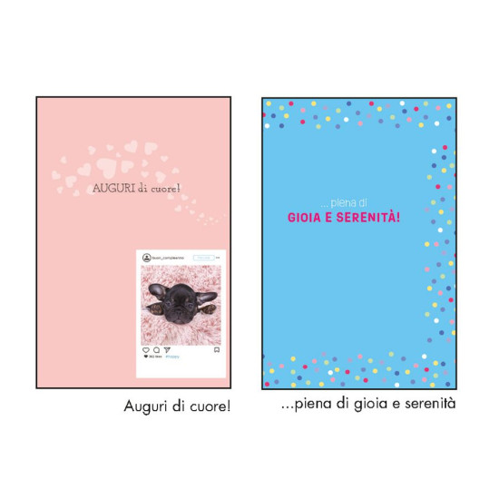 Biglietti auguri COMPLEANNO olografico cucciolotti 12pz Biglietti auguri COMPLEANNO olografico cucciolotti 12pz