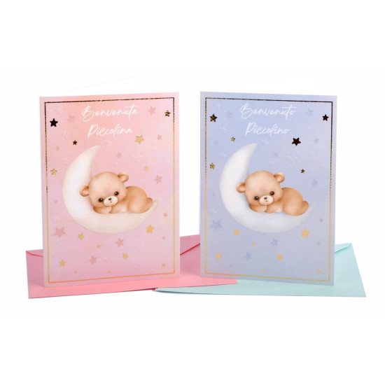 Biglietti congratulazioni NASCITA 12pz Biglietti congratulazioni NASCITA 12pz