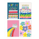Biglietti auguri COMPLEANNO e TANTI AUGURI olografico 12pz