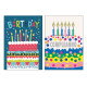 Biglietti auguri COMPLEANNO e TANTI AUGURI olografico 12pz