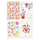 Biglietti auguri COMPLEANNO FIORI oro/rilievo 12pz