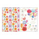 Biglietti auguri COMPLEANNO FIORI oro/rilievo 12pz