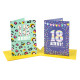 Biglietti auguri 18 ANNI olografico 12pz Biglietti auguri 18 ANNI olografico 12pz