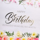 Biglietti auguri COMPLEANNO floreale oro 12pz