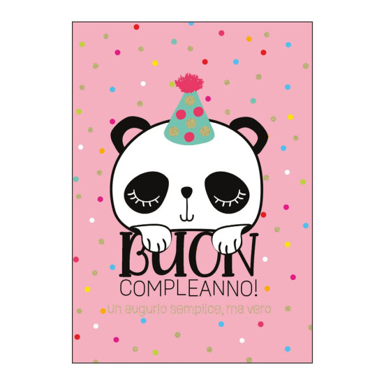 Biglietti auguri COMPLEANNO animaletti olografico 12pz