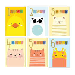 Biglietti compleanno CUCCIOLOSI da 1 a 6 anni 24pz Biglietti compleanno CUCCIOLOSI da 1 a 6 anni 24pz