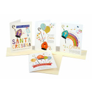 Biglietti CRESIMA color con foil oro 12pz
