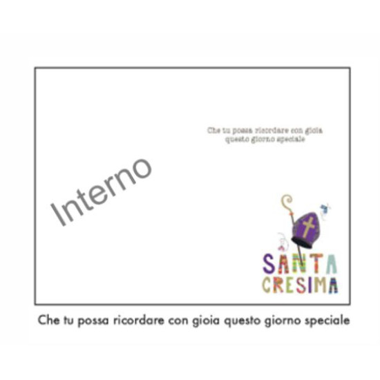 Biglietti CRESIMA color con foil oro 12pz