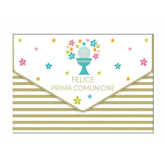Biglietti auguri portasoldi COMUNIONE 12pz