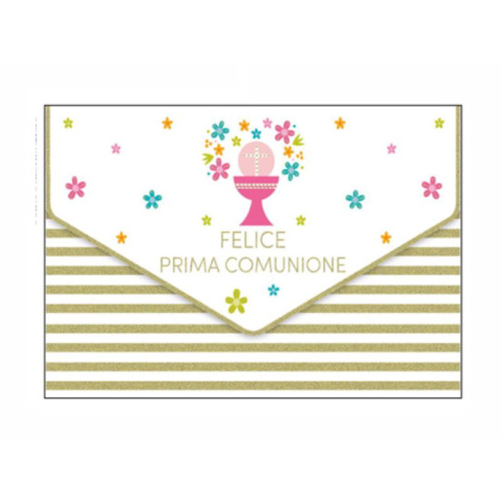 Biglietti auguri portasoldi COMUNIONE 12pz