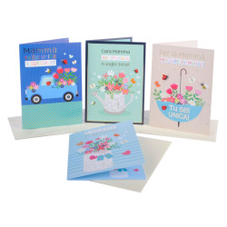 Biglietti AUGURI MAMMA ti voglio bene 12pz