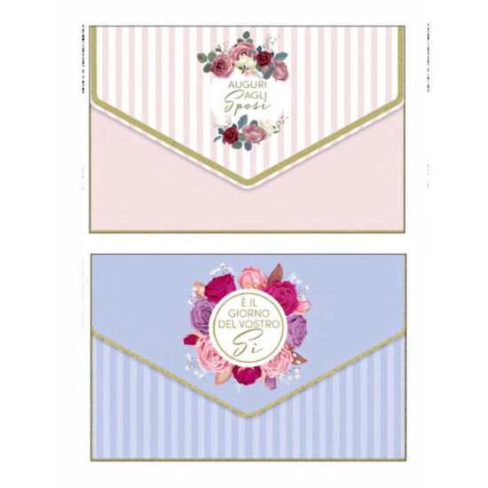 Biglietto auguri matrimonio PORTASOLDI 12pz