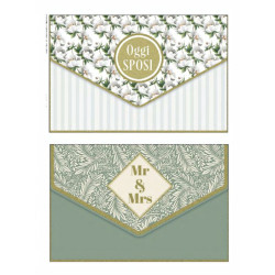 Biglietto auguri matrimonio PORTASOLDI 12pz