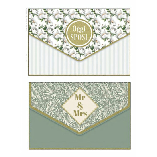 Biglietto auguri matrimonio PORTASOLDI 12pz