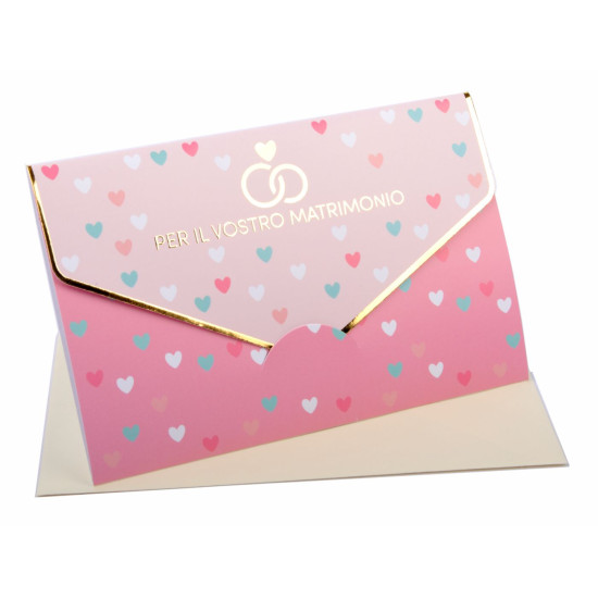 Biglietto auguri matrimonio PORTASOLDI 12pz