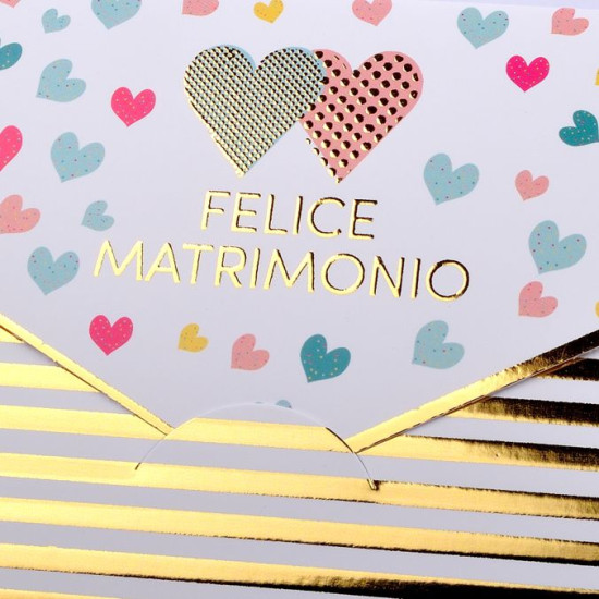 Biglietto auguri matrimonio PORTASOLDI 12pz