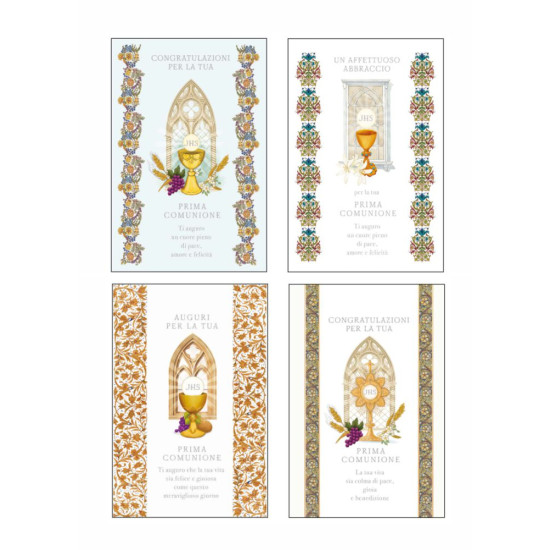 Biglietti augurali COMUNIONE 12pz