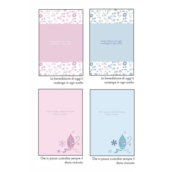 Biglietti augurali CRESIMA oro 12pz