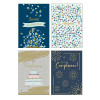 Biglietti auguri COMPLEANNO maschile oro e rilievo 12pz