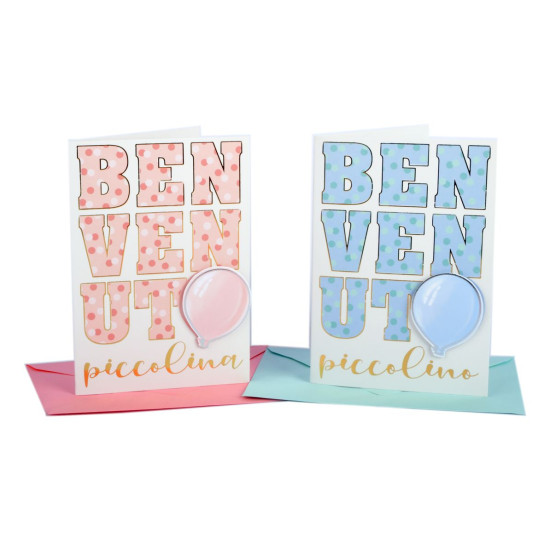 Biglietti felicitazioni NASCITA 12pz Biglietti felicitazioni NASCITA 12pz