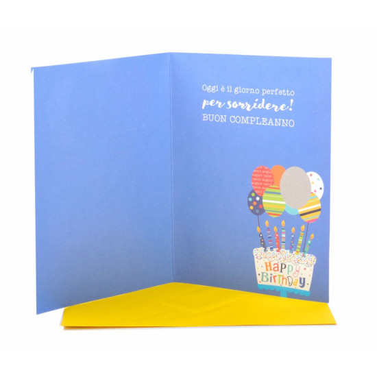 Biglietti auguri COMPLEANNO applicazioni 12pz Biglietti auguri COMPLEANNO applicazioni 12pz