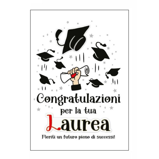 Biglietti auguri LAUREA e COMPLEANNO special applicazioni 3D e argento12pz Biglietti auguri LAUREA e COMPLEANNO special applicazioni 3D e argento12pz