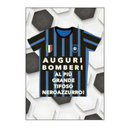 Biglietti auguri TIFOSI NEROAZZURRI 6pz