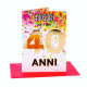 Biglietto COMPLEANNO 40 anni ORO 6pz