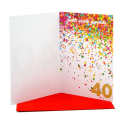 Biglietto COMPLEANNO 40 anni ORO 6pz Biglietto COMPLEANNO 40 anni ORO 6pz