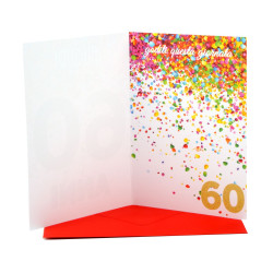 Biglietto COMPLEANNO 60 anni ORO 6pz Biglietto COMPLEANNO 60 anni ORO 6pz