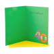 Biglietto COMPLEANNO 40 anni olografico 6pz