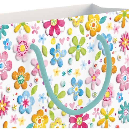 Shopper 18x23 FIORI ORO 12pz Shopper 18x23 FIORI ORO 12pz