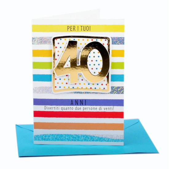 Biglietti auguri 40 anni superspecial 6pz Biglietti auguri 40 anni superspecial 6pz