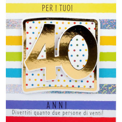 Biglietti auguri 40 anni superspecial 6pz Biglietti auguri 40 anni superspecial 6pz