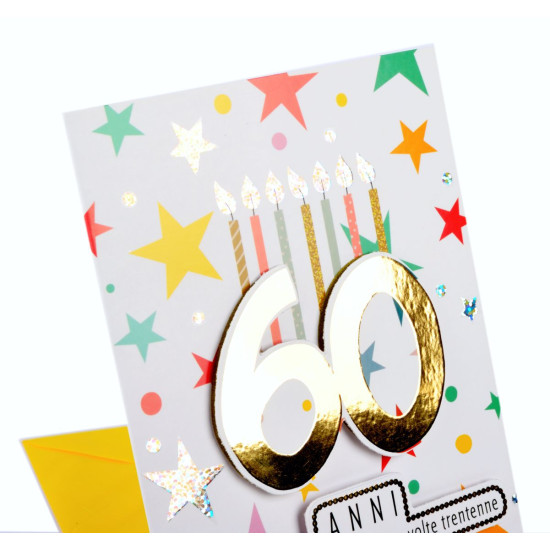 Biglietti auguri 60 anni superspecial 6pz